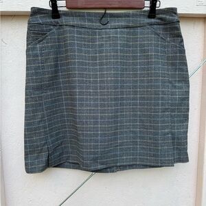 Tribal Gray Checkered Pencil Skirt